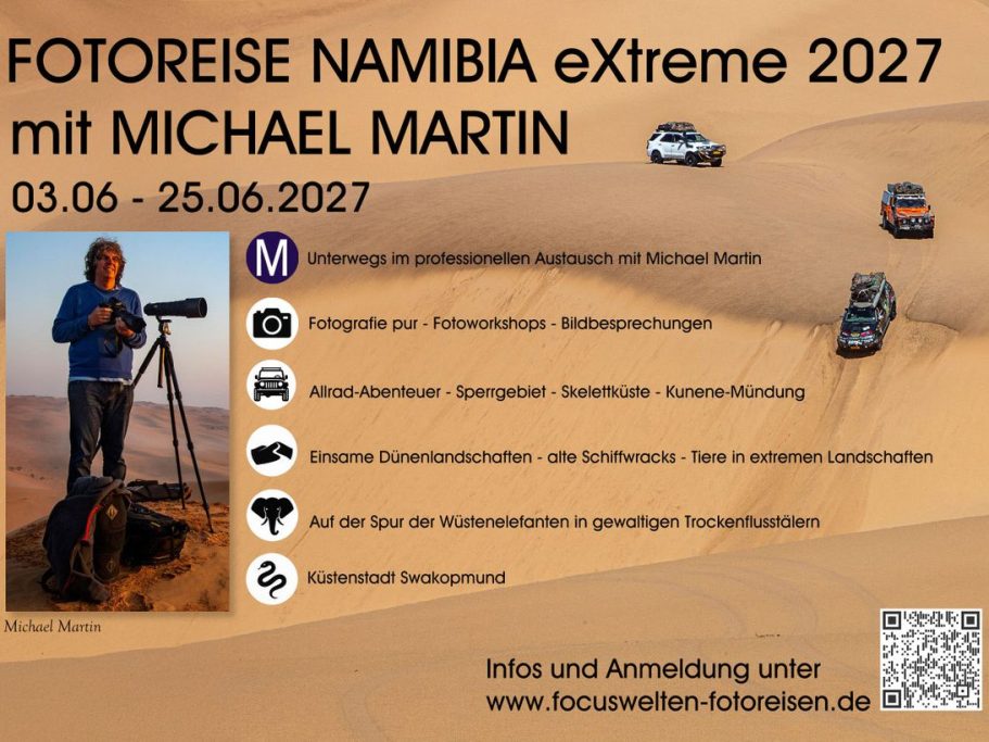 Fotoreise mit Michael Martin durch das Diamantensperrgebiet zu den Wüstenelefanten